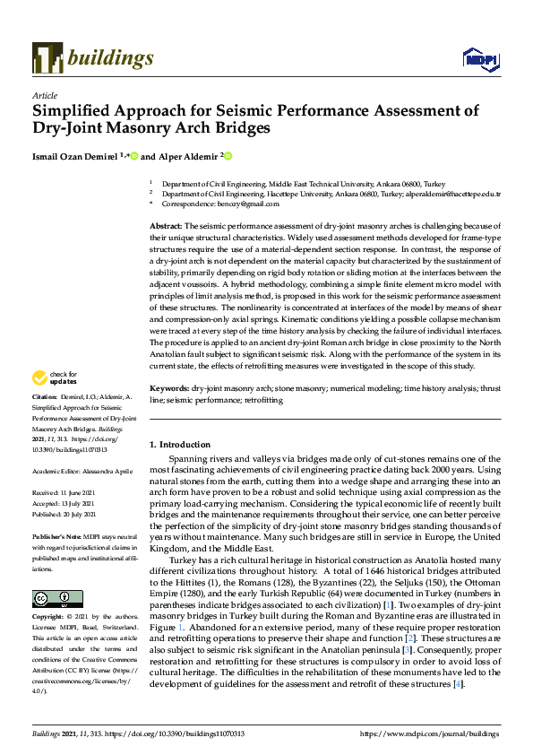 (PDF) Simplified Approach for Seismic Performance Assessment of Dry ...