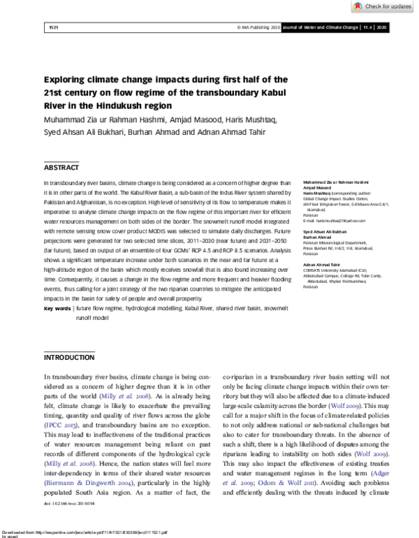 (PDF) Exploring climate change impacts during first half of the 21st ...