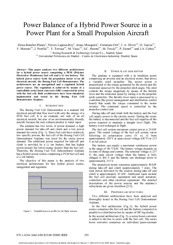(PDF) Power Balance of a Hybrid Power Source in a Power Plant for a ...