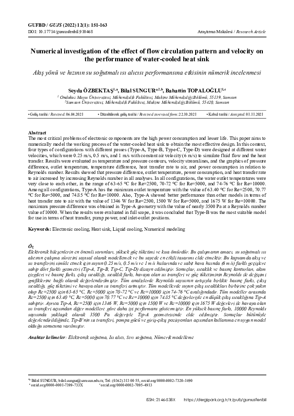 (PDF) Numerical investigation of the effect of flow circulation pattern ...