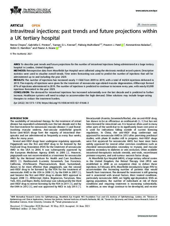 (PDF) Intravitreal injections: past trends and future projections ...