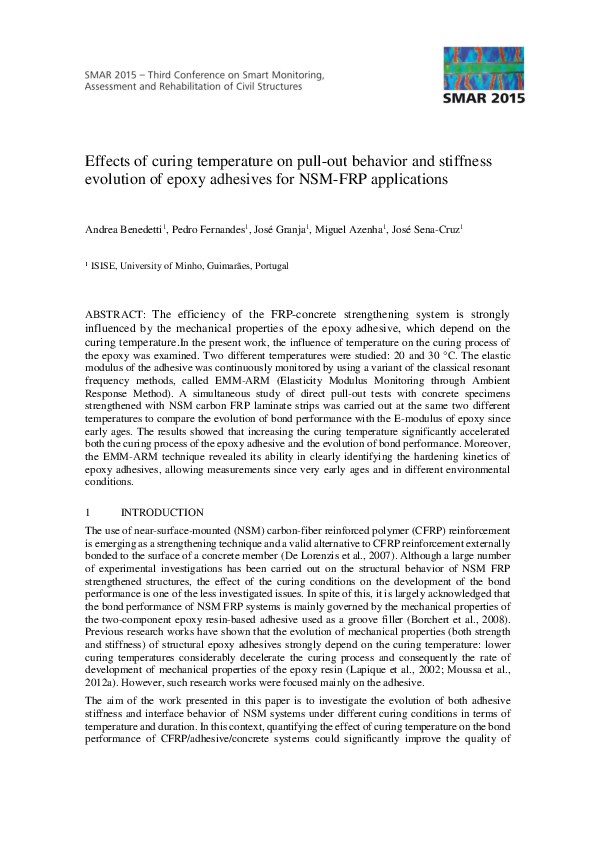 (PDF) Effects of curing temperature on pull-out behavior and stiffness ...