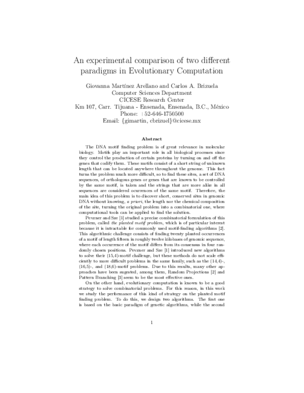 (PDF) An experimental comparison of two different paradigms in ...