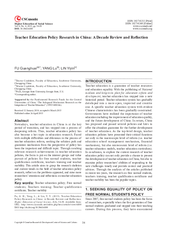 (PDF) A Decade of Research in Foreign Language Teacher Education