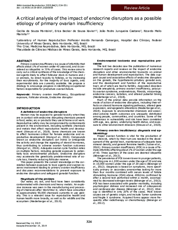 (PDF) A critical analysis of the impact of endocrine disruptors as a ...