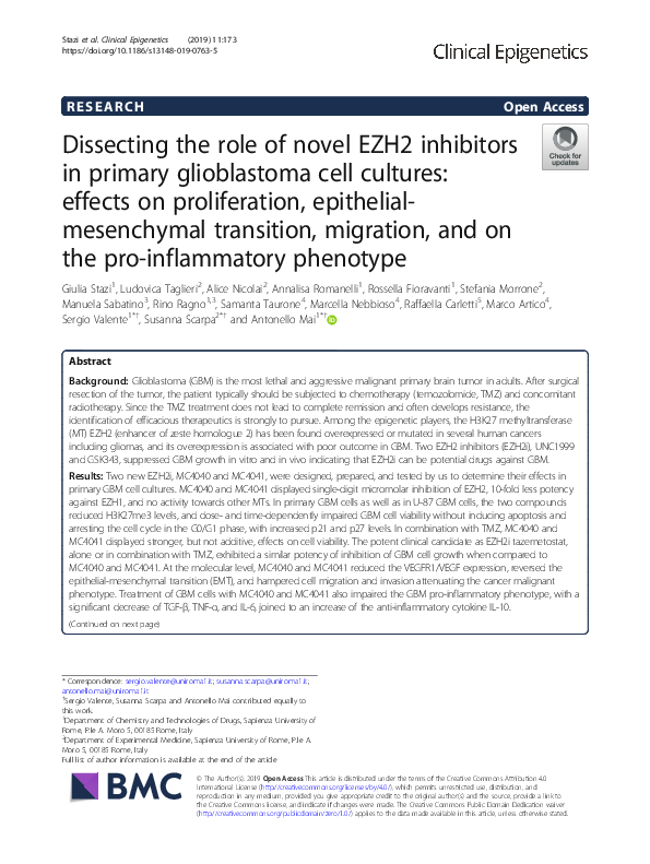 (PDF) Dissecting the role of novel EZH2 inhibitors in primary ...