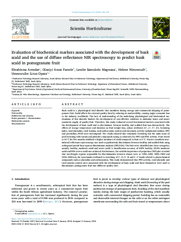 (PDF) Evaluation of biochemical markers associated with the development ...