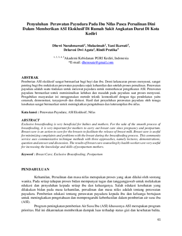 Gambar Perawatan Payudara Pada Ibu Nifas