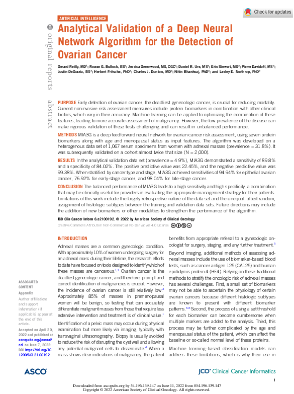 (PDF) Analytical Validation of a Deep Neural Network Algorithm for the ...
