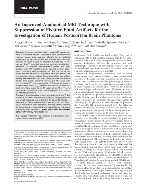(PDF) An improved anatomical MRI technique with suppression of fixative ...
