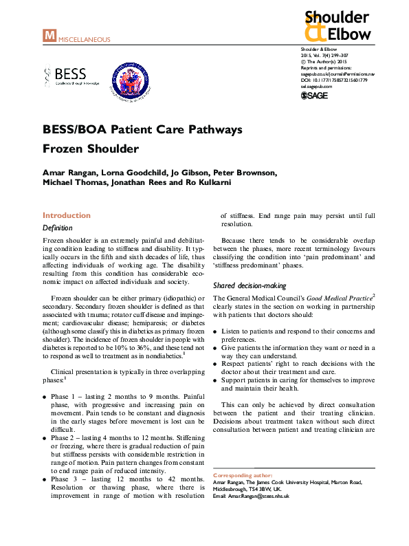 (PDF) Frozen Shoulder Jo Gibson Academia.edu