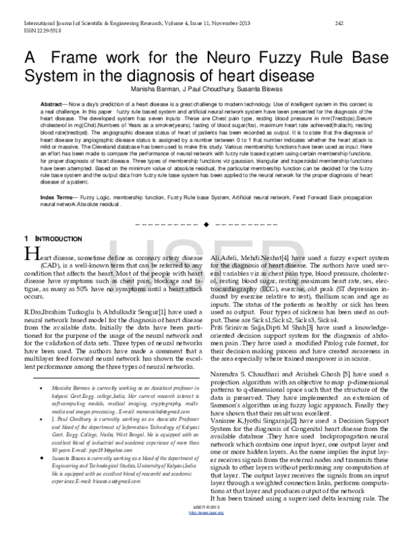 (PDF) A Frame work for the Neuro Fuzzy Rule Base System in the ...