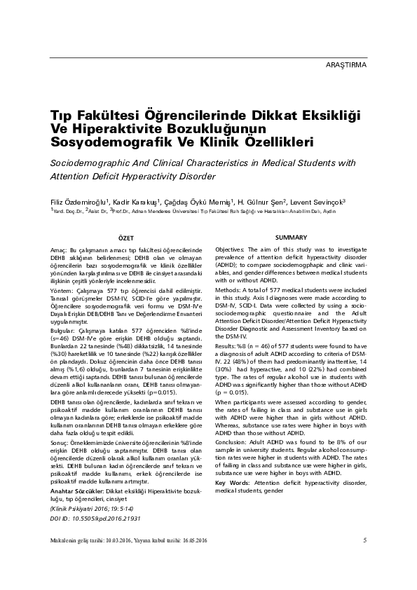 (PDF) Sociodemographic And Clinical Characteristics in Medical Students ...