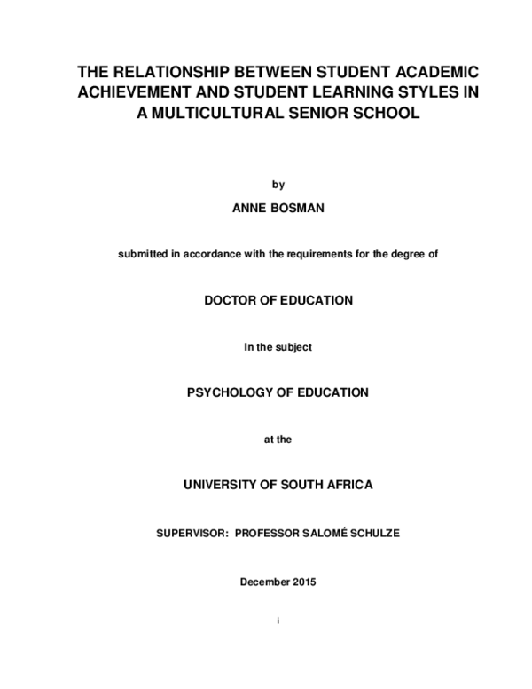 (PDF) The relationship between student academic achievement and student ...