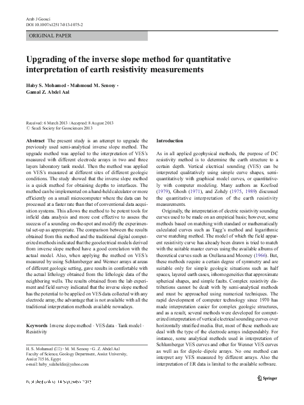 (PDF) Upgrading of the inverse slope method for quantitative ...