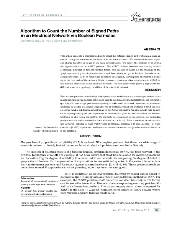 (PDF) Algorithm to Count the Number of Signed Paths in an Electrical ...