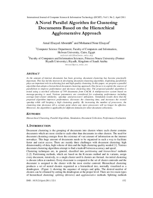 (PDF) A Novel Parallel Algorithm for Clustering Documents Based on the ...