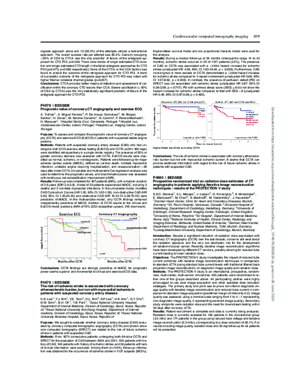 (PDF) Prognostic value of coronary CT angiography and exercise ECG