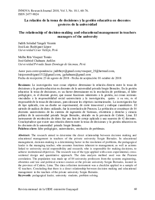 (PDF) La relación de la toma de decisiones y la gestión educativa en ...