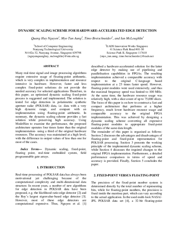 (PDF) Dynamic Scaling Scheme for Hardware-Accelerated Edge Detection