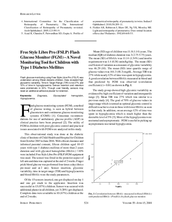 (PDF) Free Style Libre Pro (FSLP) Flash Glucose Monitor (FGM) - A Novel ...