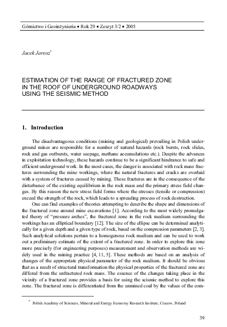 (PDF) Estimation of the range of fractured zone in the roof of ...