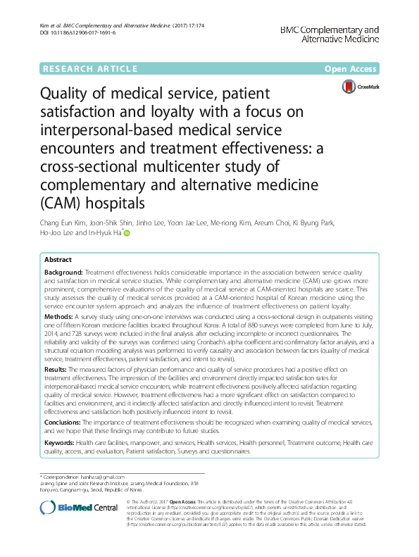 (PDF) Quality of medical service, patient satisfaction and loyalty with ...