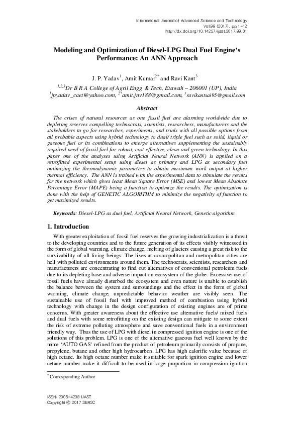 (PDF) Modeling and Optimization of Diesel-LPG Dual Fuel Engine's ...