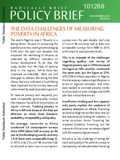 (PDF) The data challenges of measuring poverty in Africa