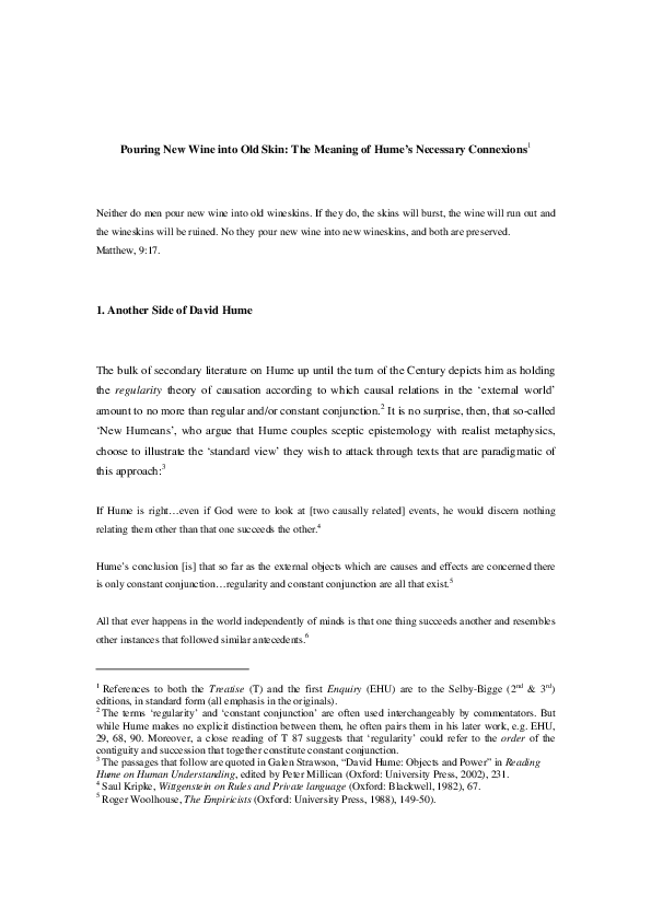 (PDF) The Meaning of Hume's Necessary Connexions Constantine Sandis Academia.edu