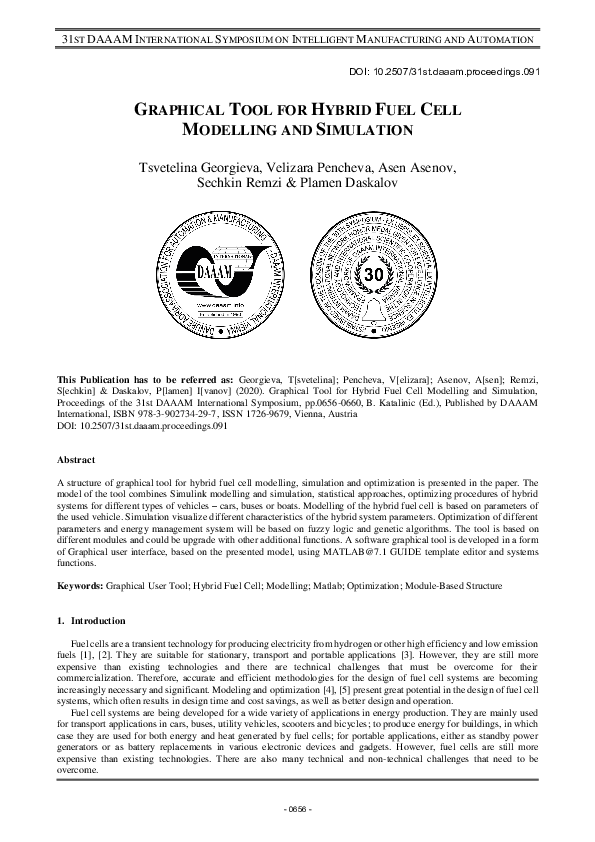 (PDF) Graphical Tool for Hybrid Fuel Cell Modelling and Simulation