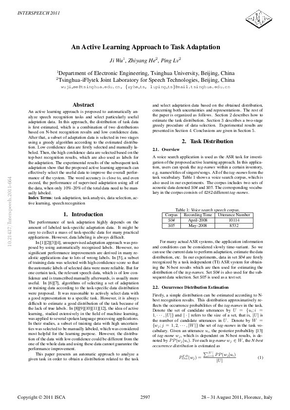 (PDF) An active learning approach to task adaptation