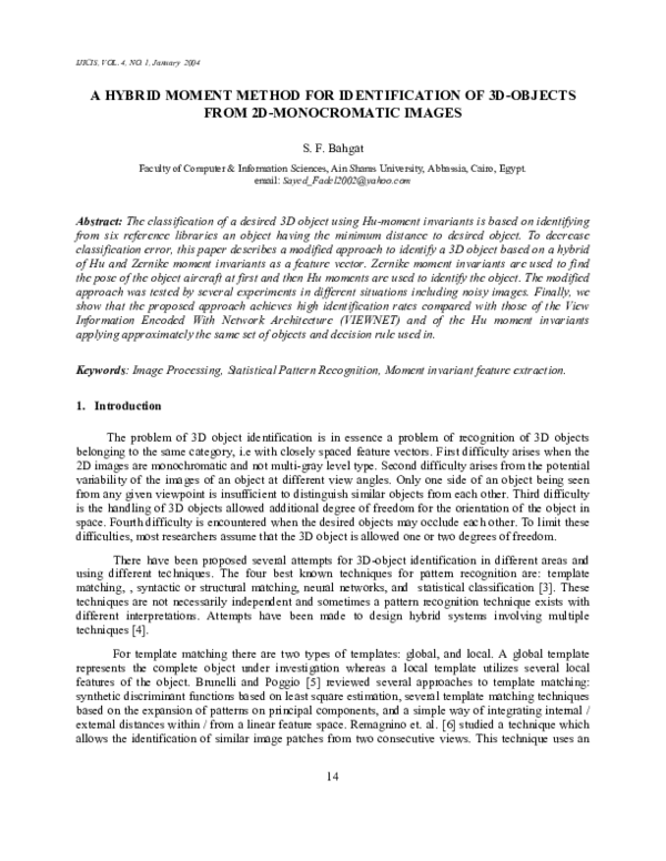 (PDF) A hybrid moment method for identification of 3D-objects from 2D ...