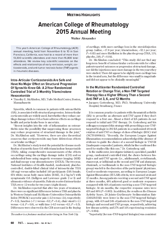 (PDF) American College of Rheumatology 2015 Annual Meeting