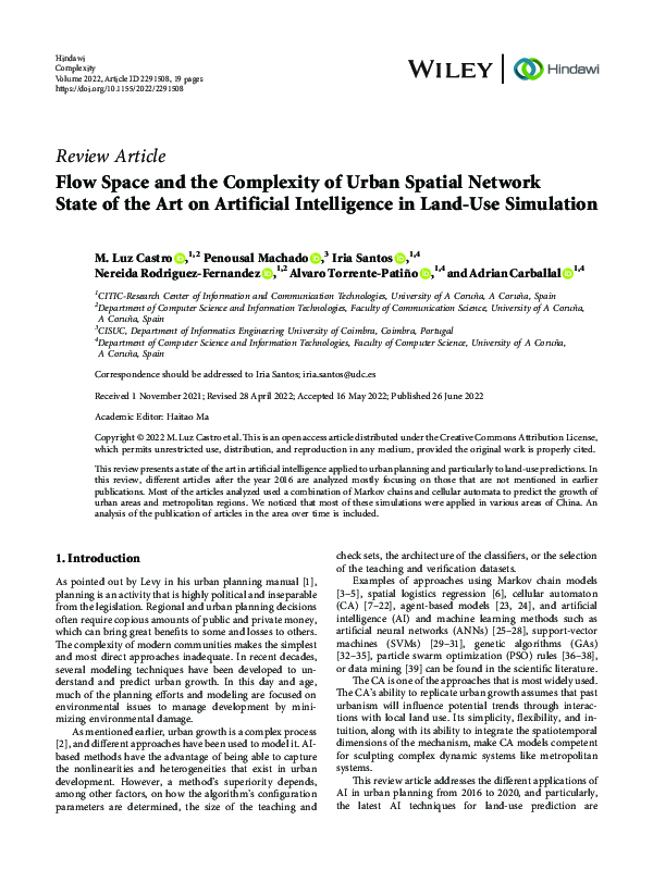 (PDF) State of the Art on Artificial Intelligence in Land Use Simulation