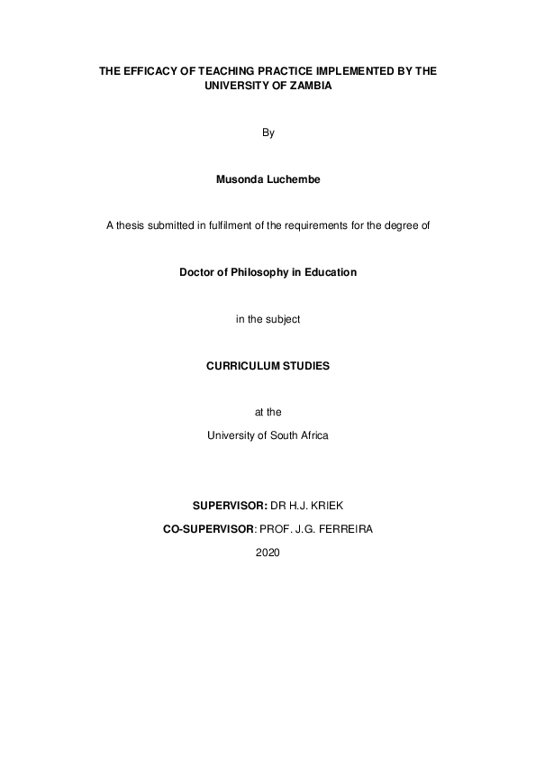 PDF) The efficacy of teaching practice implemented by the