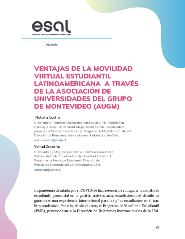 (PDF) Ventajas de la movilidad virtual estudiantil latinoamericana a ...