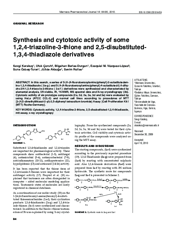 (PDF) Synthesis and cytotoxic activity of some 1,2,4-triazoline-3 ...