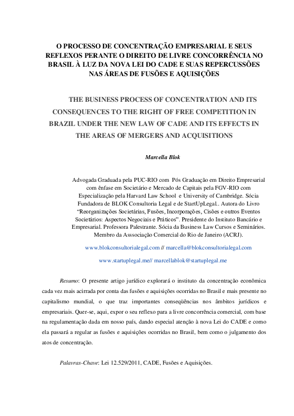 pdf-nova-lei-do-cade-e-as-fusoes-e-aquisicoes-marcella-blok