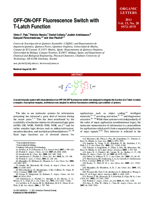 (PDF) OFF-ON-OFF Fluorescence Switch with T-Latch Function