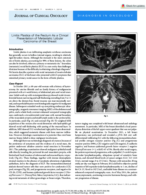 (PDF) Linitis Plastica of the Rectum As a Clinical Presentation of ...