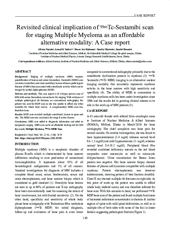 (PDF) Revisited clinical implication of 99mTc-Sestamibi scan for ...