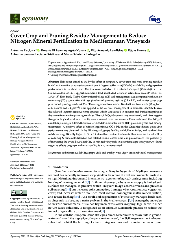 (PDF) Cover Crop and Pruning Residue Management to Reduce Nitrogen ...