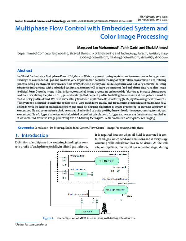 (PDF) Multiphase Flow Control with Embedded System and Color Image ...