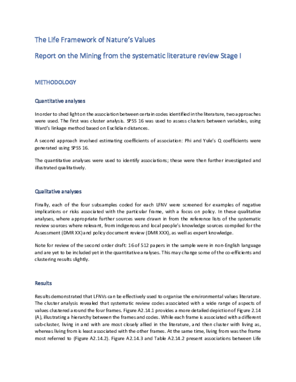 (PDF) IPBES VA Chapter 2 Systematic review on the conceptualizations of ...