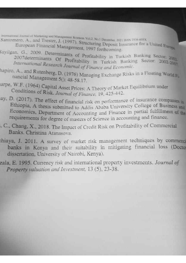 (PDF) Market risk management and profitability of deposit money banks ...