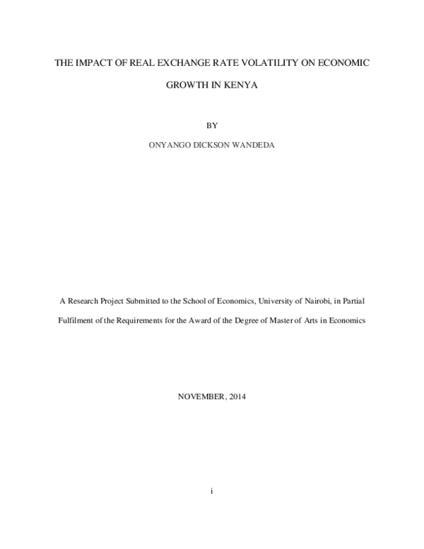 (PDF) The impact of real exchange rate volatility on economic growth in ...
