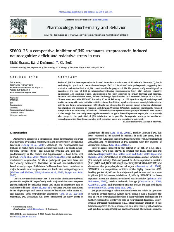 (PDF) SP600125, a competitive inhibitor of JNK attenuates ...