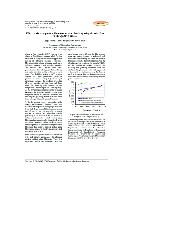 (PDF) Effect of abrasive particle bluntness on nano finishing using abrasive flow finishing (AFF