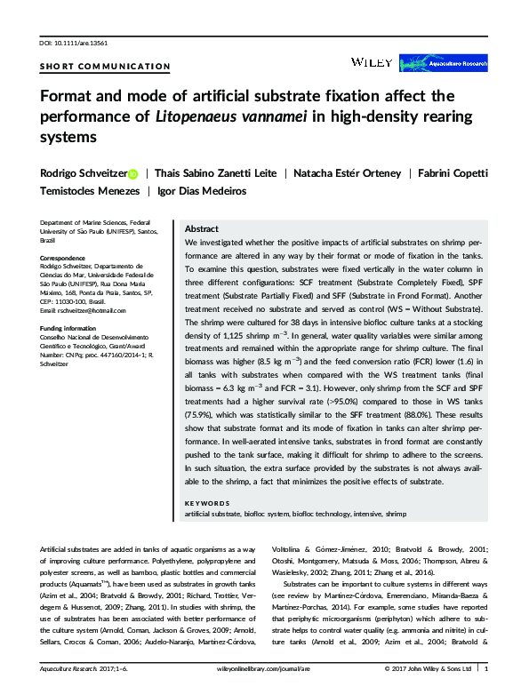 (PDF) Format and mode of artificial substrate fixation affect the ...